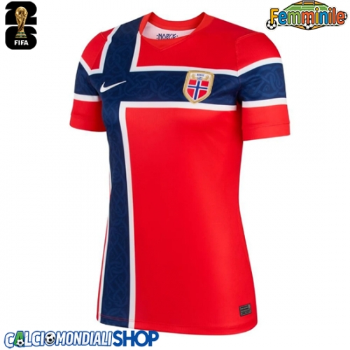 Maglie da calcio Norvegia Prima Maglia Femminile Mondiali 2026  Manica Corta